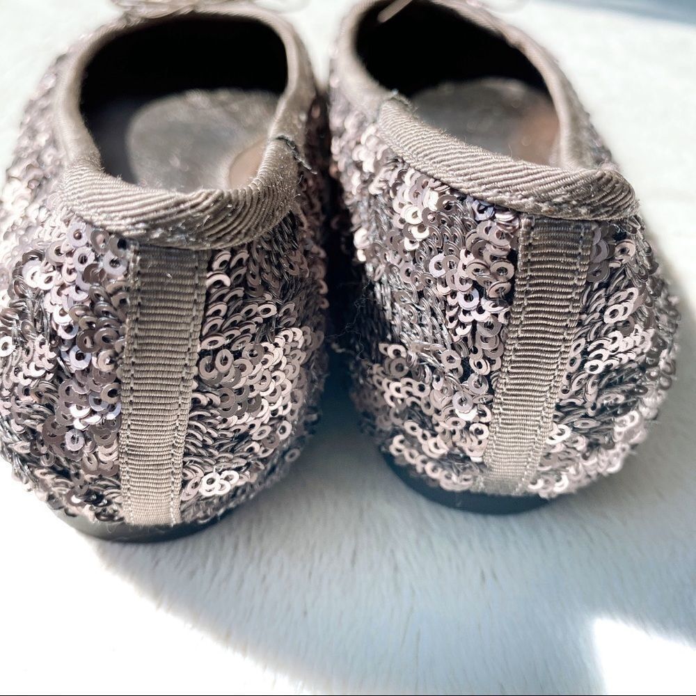 Adrianna Papell Square Toe Sequin Sparkly Flats - Picture 8 of 8
